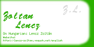 zoltan lencz business card