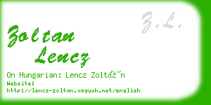 zoltan lencz business card